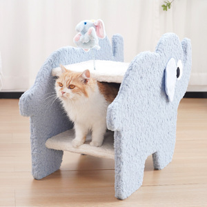Mianyang Little Elephant <b>Cat</b> Terrace Solid Color Multifunctional Pet Furniture Small Size <b>Cat</b> Bed And <b>Scratching</b> <b>Post</b> - Product Image 1