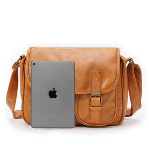 Vintage Shoulder <b>Mens</b> Crossbody Designer Leather <b>Men</b> Messenger <b>Bag</b> Youth Japan <b>Small</b> Square <b>Bag</b> Postman - Product Image 6