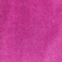 Tissu tricoté en maille ras du chene 75% coton 25% polyester 260GSM, uni texturé, pour sweats à capuche, sweat-shirts, vêtements de sport, magenta, doux et respirant