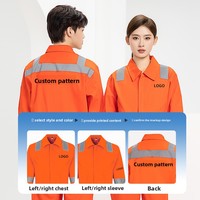 Combinaison de travail 100% coton unisexe, réfléchissante, résistante à l'abrasion, anti-taches, équipement de sécurité personnalisable, mécaniciens, chantiers navals