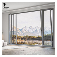 Diseño moderno Apertura hacia adentro/hacia afuera Ventanas de giro inclinable Rotura térmica Aluminio Triple acristalamiento Función de deslizamiento oscilante para exterior