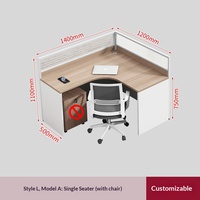 Bureau de travail moderne et minimaliste Qian Yang QY-YJ-83, combinaison de bureaux d'ordinateur pour quatre personnes, chaise incluse, bureau pour 2/4/6 personnes