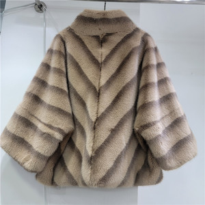 Cappotto Ecologico <span class=keywords><strong>in</strong></span> Finta Pelliccia di <span class=keywords><strong>Visone</strong></span> Caldo, Stile Casual Giovanile e Comodo per l'Inverno 2025 - Product Image 3