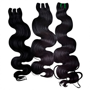 ผมแท้ REMY VIRGIN แบบต่อเป็นช่อ  ผมอินเดียแท้จากผู้ขายโดยตรง ส่งด้วย DHL  ลอนสวย สีธรรมชาติ เนื้อผมนุ่มลื่น ขนาด 24 นิ้ว ยี่ห้อ Nandee House - Product Image 1