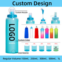 Offre Spéciale Gourde Souple TPU 300ml 400ml 500ml 1L pour Sport Outdoor Course Système d'Hydratation Pliable Sans BPA