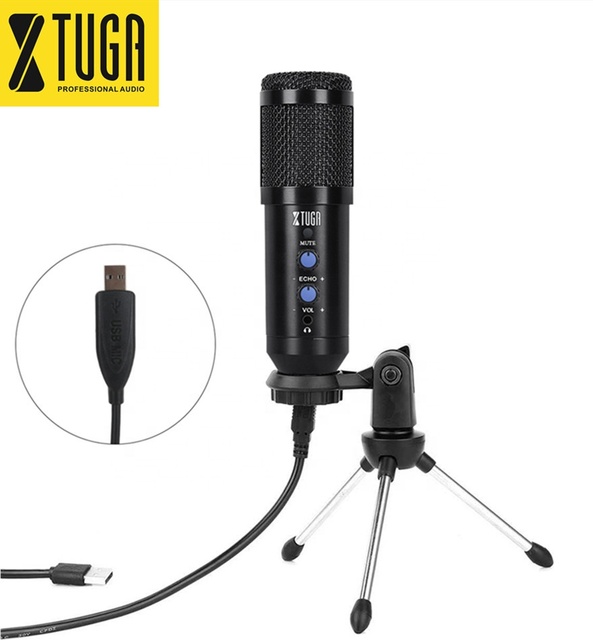 China Factory Wholesale Pro Usb Condenser Microphone for Pc Usb Tripod Desktop Mic Set