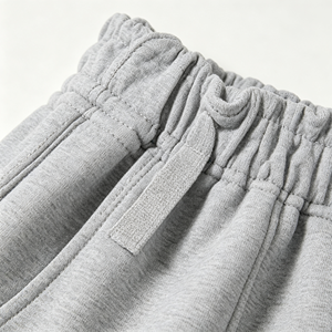 Pantalon de survêtement sarouel gris pour femme, taille élastique à volants avec cordon de serrage tressé épais, pantalon ballon ample et décontracté pour le quotidien - Product Image 4