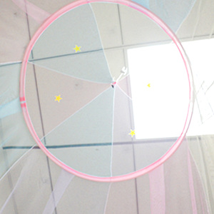 Arcobaleno principessa <span class=keywords><strong>letto</strong></span> a baldacchino con stelle luminose zanzariera camera decorazione tende da <span class=keywords><strong>letto</strong></span> per le ragazze si adatta a due letti Queen Size - Product Image 5