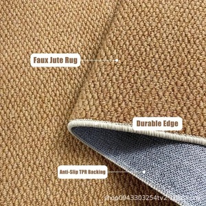 <span class=keywords><strong>Tapis</strong></span> en Sisal d'Imitation Premium, Facile d'Entretien, Lavable, Résistant aux Taches, <span class=keywords><strong>Antidérapant</strong></span>, pour Salon, Chambre à Coucher, Décoration Intérieure - Product Image 5