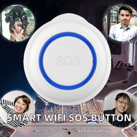 Bouton SOS intelligent compatible HomeKit, contrôle à distance par application, ABS, pour système de sécurité domestique d'urgence pour personnes âgées, portée 10-20m