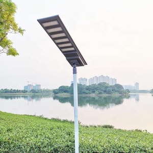 Lampadaire solaire LED 100W à corps séparé avec détecteur de mouvement IP65, conception intégrée pour jardin, route, alimentation extérieure - Product Image 1