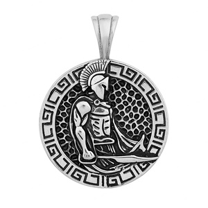 Collier Pendentif Croissant en Acier Inoxydable Style Viking Nordique Slavique Antique pour Vente en Gros - Product Image 1