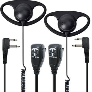 Micrófono de Diadema TechSide TSTV-M2 con Forma de D, PTT de 2 Pines, Compatible con Auricular Midland G7 Pro/G8/G9, Hecho en China, Precio de Fábrica - Product Image 1