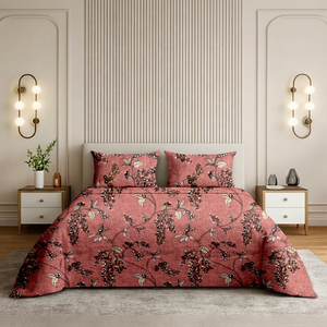 Ensemble de housse de couette élégante à imprimé floral, 3 pièces, 100% coton, respirant, léger, literie de luxe pour toutes les saisons - Product Image 1