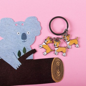 Niedlicher Corgi-Hund Schlüsselanhänger Metall-Haustier-Anhänger Süßer Taschenanhänger Schlüsselring für Männer Frauen Auto-Schlüssel Taschen-Deko Geschenk - Product Image 6