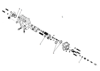 Unité de valve de direction amplifiante de débit 12C0123 pour chargeuse sur pneus Liugong CLG862 – Pièces de rechange hydrauliques d'origine pour le marché secondaire