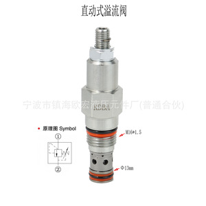 วาล์วระบายแรงดันไฮดรอลิก Ou Hong รุ่น RDBA RDDA RDFA 1-315 บาร์ ปรับแรงดันได้ สำหรับปั๊มแบบโอเวอร์โฟลว์ แบบสองทาง - Product Image 4
