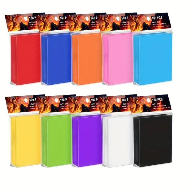 Perfect Fit Matte Finish TCG & Baseball Card Sleeves with Penny Clear Inner PP Deck Protector for Trading Card Holders
