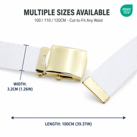 Ceintures en toile, ceinture de style tendance avec boucle et embout en laiton, 54 pouces de long |   Ajustable et adaptable à de nombreuses couleurs