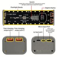 Kit DIY Boîtier de Batterie 21700 à 4 Emplacements Transparent Mecha avec Charge Rapide Type C pour Power Bank