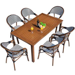 XY miglior caffè all'aperto per il tempo libero patio all'aperto sedia da giardino rattan tavolo e sedia combinazione - Product Image 1
