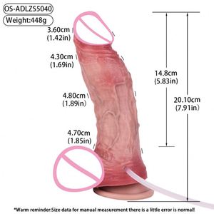 New Design Double Layer Squirting Realistic <b>Dildo</b> Penis Vagina Anus Massage Ejaculation Anal Plug Sex Toy for Women Men Games - Product Image 6