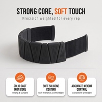 Pesi Regolabili in Silicone per Polsi e Caviglie 0.5-2LB, Braccialetti Ponderati Antiscivolo a Triangolo Staccabili per Camminata, Pilates ed Esercizio Fisico