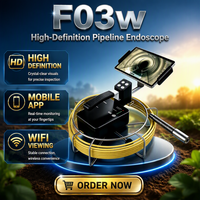 Endoscope de canalisation haute définition FORBEST F03W de haute qualité avec câble renforcé en fibre de verre, garantie 1 an pour les canalisations municipales