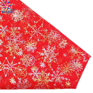 Weijin poliestere stelle fiocchi di neve motivo rosso Tulle lamina lucida maglia di potere tessuto per <span class=keywords><strong>abbigliamento</strong></span> festa abito gonna decorazione - Product Image 1