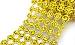 Accessoires <span class=keywords><strong>de</strong></span> mode multicolores DIY, garniture en cristal, strass, rouleau <span class=keywords><strong>de</strong></span> maille, tournesol, pour vêtements ethniques - Product Image 2