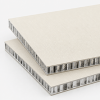 Panneau en aluminium alvéolé à texture lin blanc, léger, résistant au feu et écologique, pour murs et plafonds intérieurs modernes