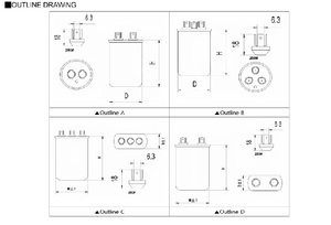 CBB65 30 Uf MFD 370V 450V AC <span class=keywords><strong>Condensateur</strong></span> de fonctionnement du <span class=keywords><strong>moteur</strong></span> 50/60Hz Pièces de climatiseur <span class=keywords><strong>Condensateur</strong></span> à film mince pour AC Motor Run Air - Product Image 5
