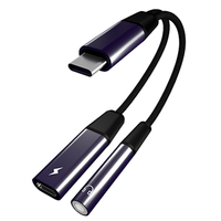 2-in-1 USB-C OTG Kopfhöreranschluss PD 60W Schnellladung AC-Konverter mit Kurzschluss-Schutz für Mobiltelefone Chenghongshun Adapter