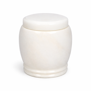 Urna Cineraria in Marmo Bianco Direttamente <span class=keywords><strong>dalla</strong></span> Fabbrica, Design Europeo Durevole, Contenitore per Ceneri di Adulti per Funerali Interni - Product Image 1