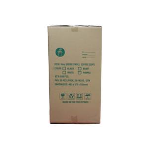 Tasse à café jetable personnalisée de haute qualité 16oz (EU) à double paroi entièrement noire (paroi intérieure + paroi extérieure entièrement noire) pour boisson chaude, vente en gros - Product Image 3