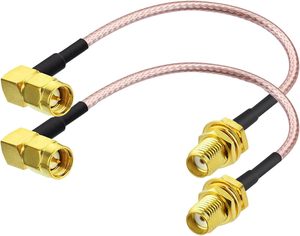 SMA nữ để SMA nam góc bên phải rg316 cáp đồng trục ăng ten cáp mở rộng cho 4G LTE Router di động RTL SDR Receiver - Product Image 3