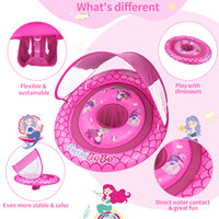 Flotteur de bain gonflable Swimbobo pour bébé, anneau de natation en PVC avec siège pour nourrissons/enfants en bas âge - Accessoire de piscine portable