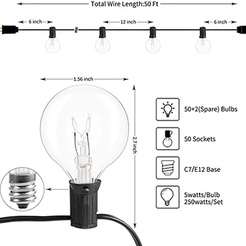 High Quality Festival Vintage Outdoor S14 Bulbs Strings