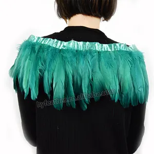 Frange en plumes d'oie, teintes divers couleurs, pour carnaval, taille, vente en gros, 2020