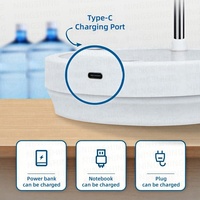Distributeur d'eau intelligent de bureau avec plateau, rechargeable Type-C, machine à eau potable automatique et mains libres à dosage quantitatif