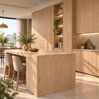 Panneau de meubles en bois texturé 1220x2750, MDF 18 mm pour façades d'armoires, cloisons intérieures et décoration de la maison