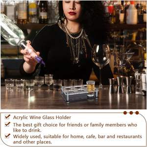 แท่นวางแก้วอะคริลิกแก้วไวน์อะคริลิกสำหรับวางแก้ว - Product Image 4