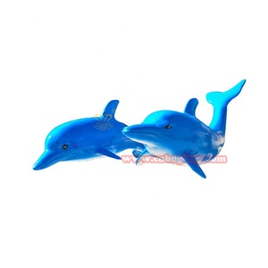 Décoration extérieure caractéristique de l'eau <span class=keywords><strong>Waterworld</strong></span> Art Sculpture Statue de dauphin en fibre de verre Produit artisanal en résine - Product Image 3
