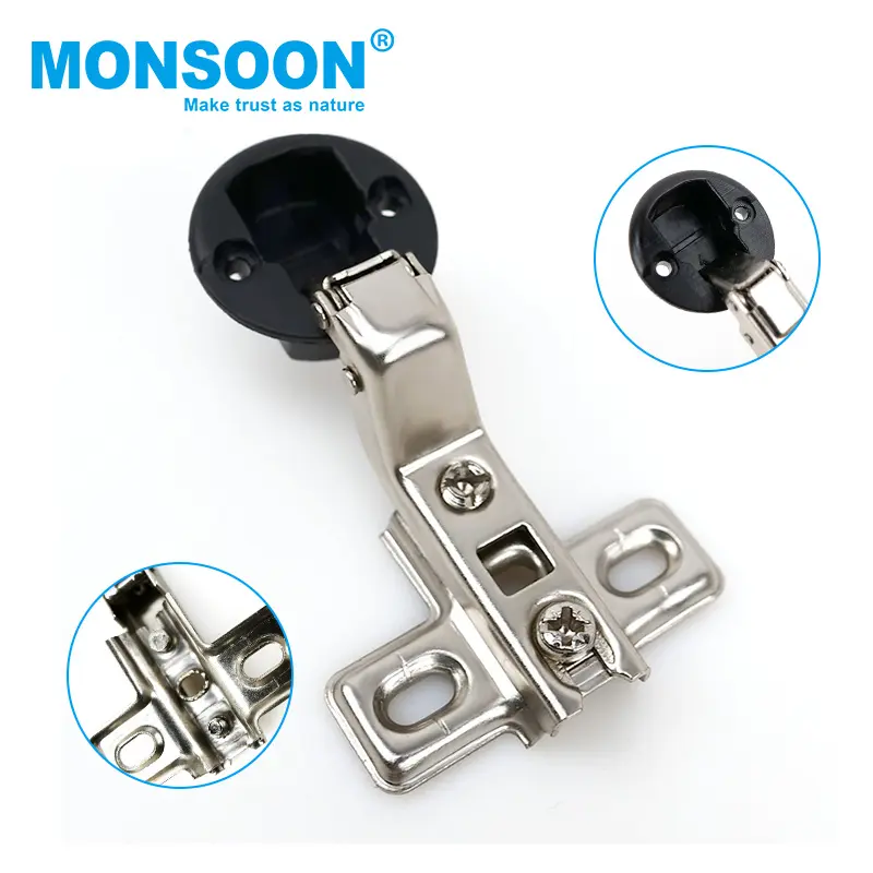 Furniture Fitting hardware kitchen Cupboard Closet 26mm two way slide on Aluminium Hinge For Glass Door