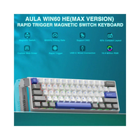 Clavier de jeu Aula Win60 He Max avec capteur Hall de précision, échangeable à chaud, filaire, design 60 % pour les joueurs PC