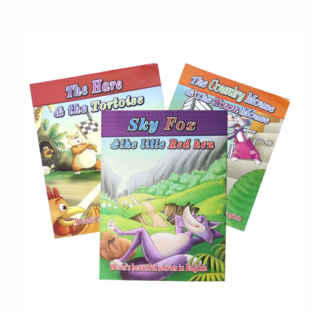 Low Price Printing Service Kids Bedtime Story Book Fine Binding Fable Fairy Tale Color English Children Stories And Books