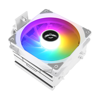 Dissipateur thermique CPU QiuzAim 12e génération à 4 tubes en cuivre E5 avec ventilateur de refroidissement 120 mm, ventilateur silencieux PWM pour ordinateur de bureau 2011/x99 AM4/1155/1366