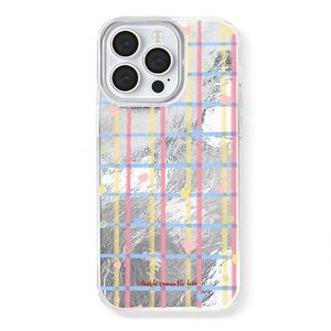 Funda Protectora para Teléfono con Brillantina y Diseño a Cuadros Coloridos para iPhone 16 Pro 15 14 13 Pro Max 15 Pro, con Colgante de Corazón - Product Image 6
