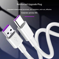 Câble de charge rapide 5A USB A vers USB C, transmission de données, cordon de chargeur de type C tressé en PVC pour téléphones et tablettes Huawei