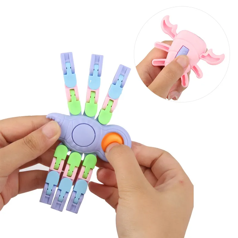 Vendita calda Fidget giocattolo trasformabile punta delle dita Fidget Spinner giroscopio catena per bambini Spinner giocattolo